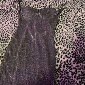 S DARK PURPLE SPARKLE DRESS